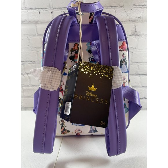 NWT LOUNGEFLY Disney Princesses Dress Graphic Mini Backpack - Picture 5 of 9